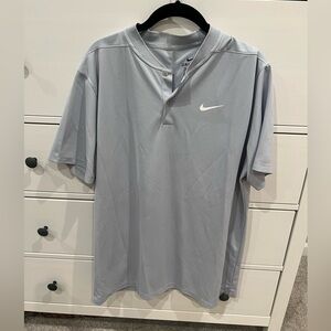 Men’s Nike Light Gray Dri-Fit Polo Golf Shirt - Large